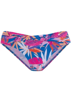 Bikinis|Buffalo Bikini-Hose blau-pinkbedruckt