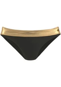 Bikinis|LASCANA Bikini-Hose schwarz-goldfarben