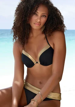 Bikinis|LASCANA Bikini-Hose schwarz-goldfarben