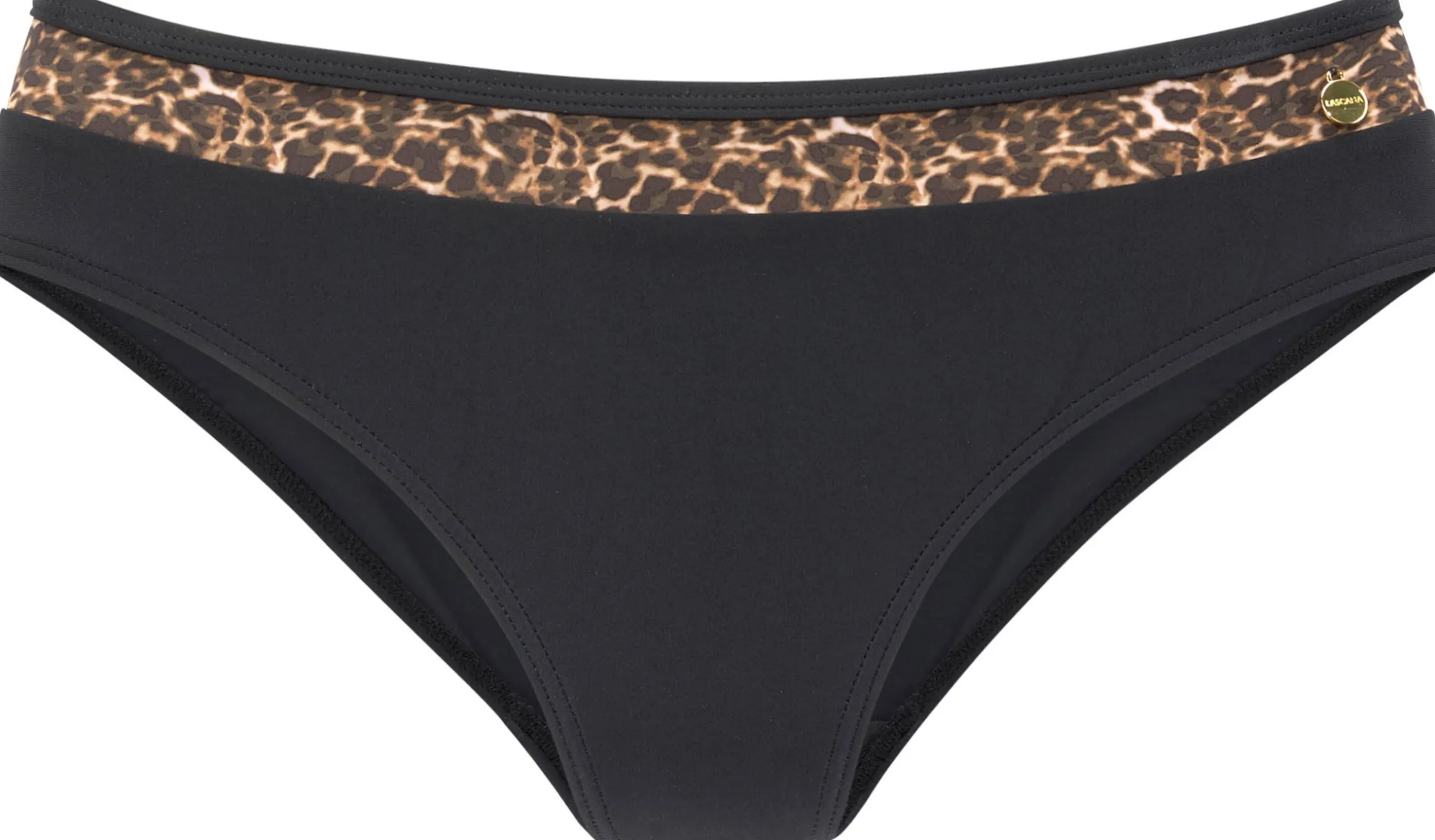 Bikinis|LASCANA Bikini-Hose schwarz-leo