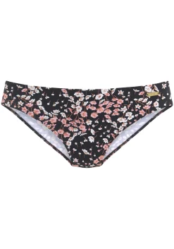 Bikinis|LASCANA Bikini-Hose schwarz-bedruckt