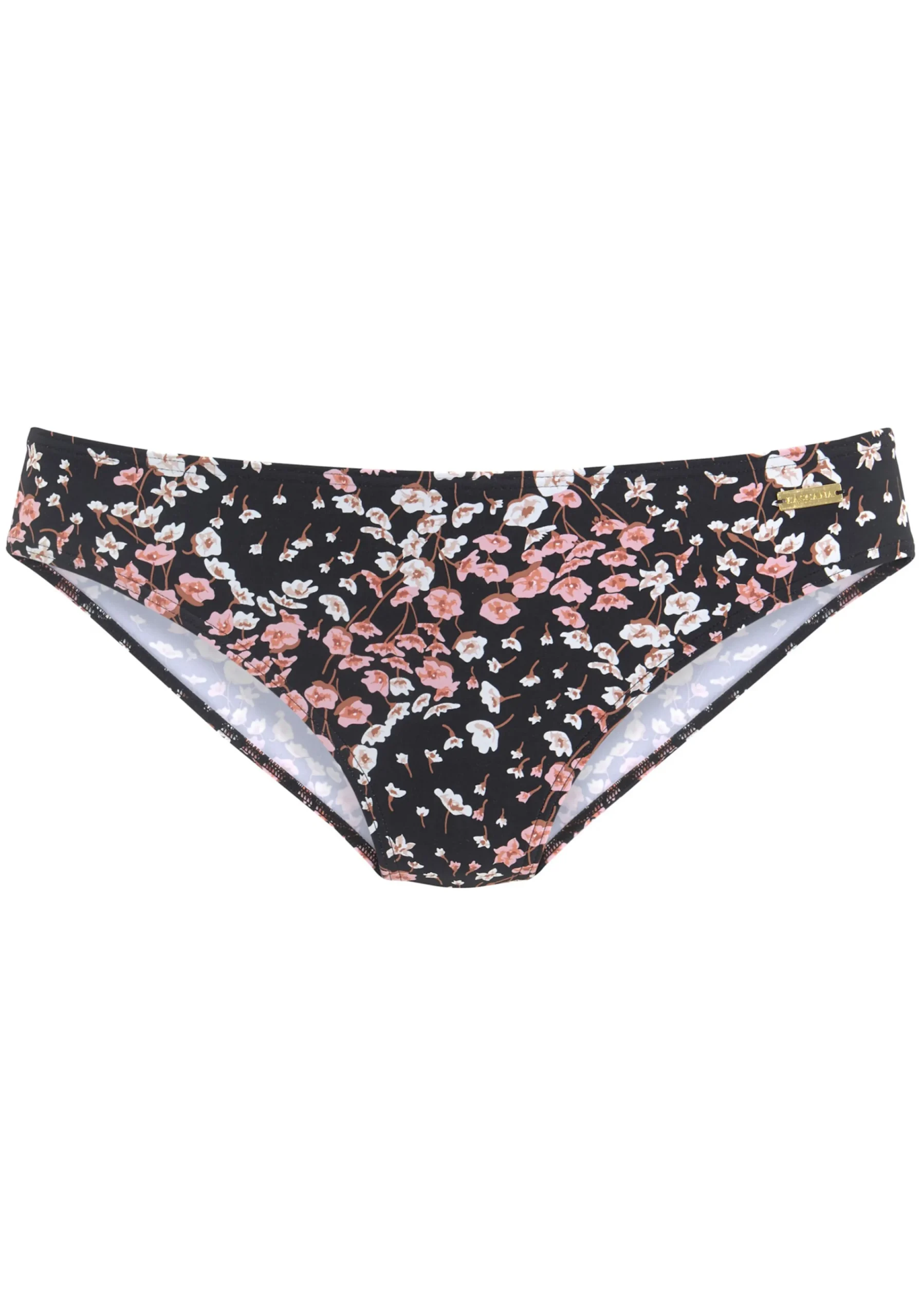 Bikinis|LASCANA Bikini-Hose schwarz-bedruckt