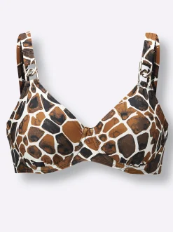 Bikinis|feel good Bikini-Oberteil champagner-schoko-bedruckt