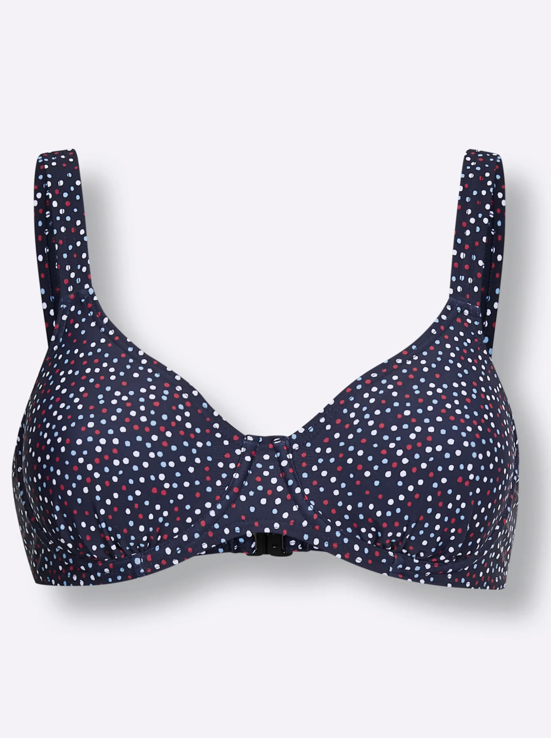 Bikinis|feel good Bikini-Oberteil marine-rot-bedruckt