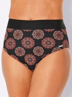 Bikinis|feel good Bikini-Slip schwarz-rot-bedruckt