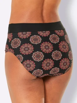 Bikinis|feel good Bikini-Slip schwarz-rot-bedruckt