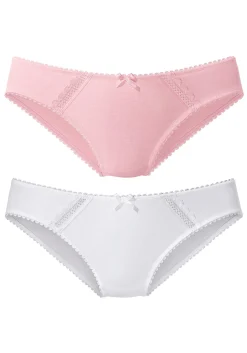 Unterhosen|Nuance Bikinislip rosenholz+weiß