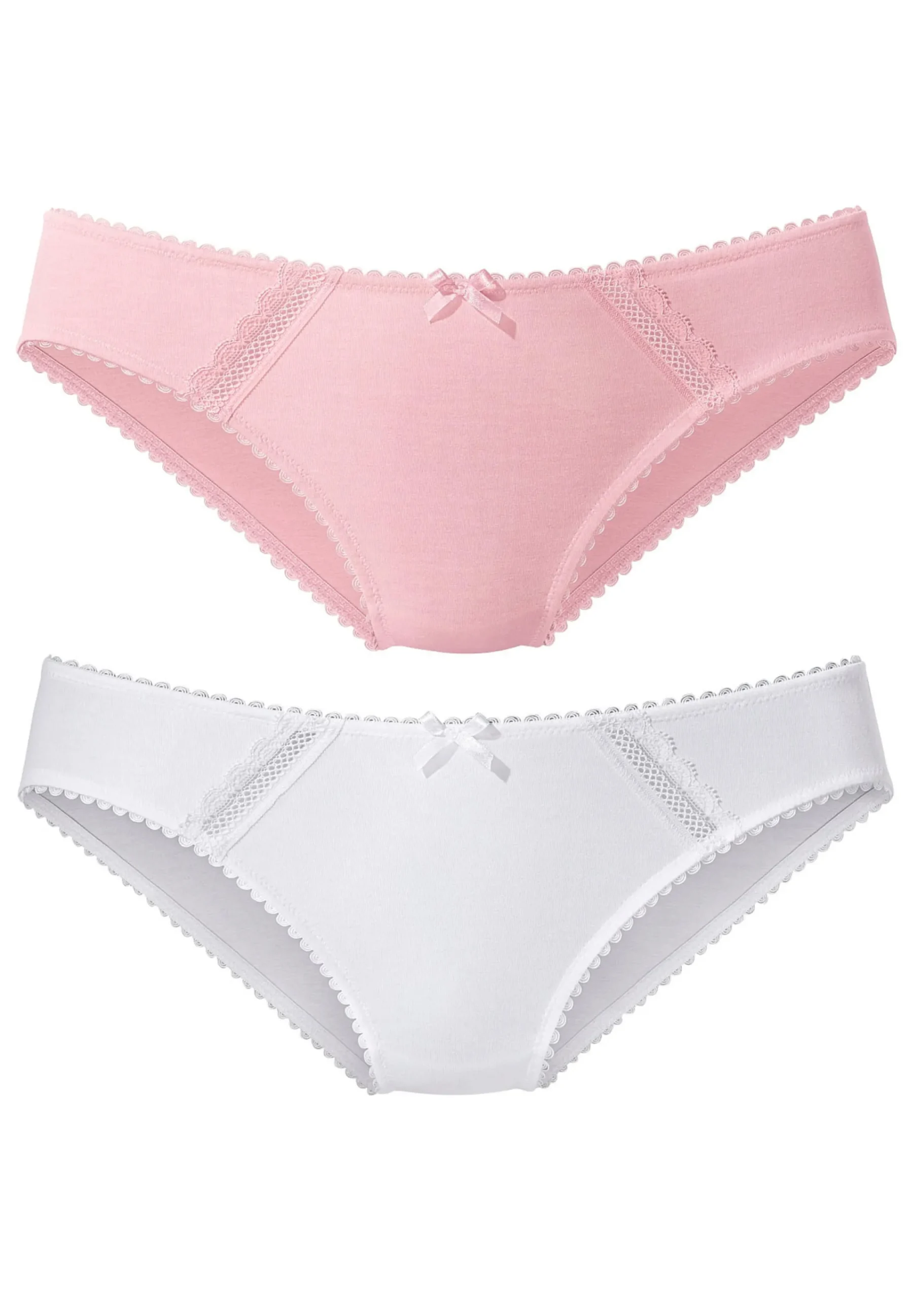 Unterhosen|Nuance Bikinislip rosenholz+weiß
