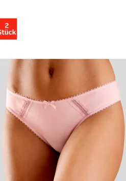 Unterhosen|Nuance Bikinislip rosenholz+weiß