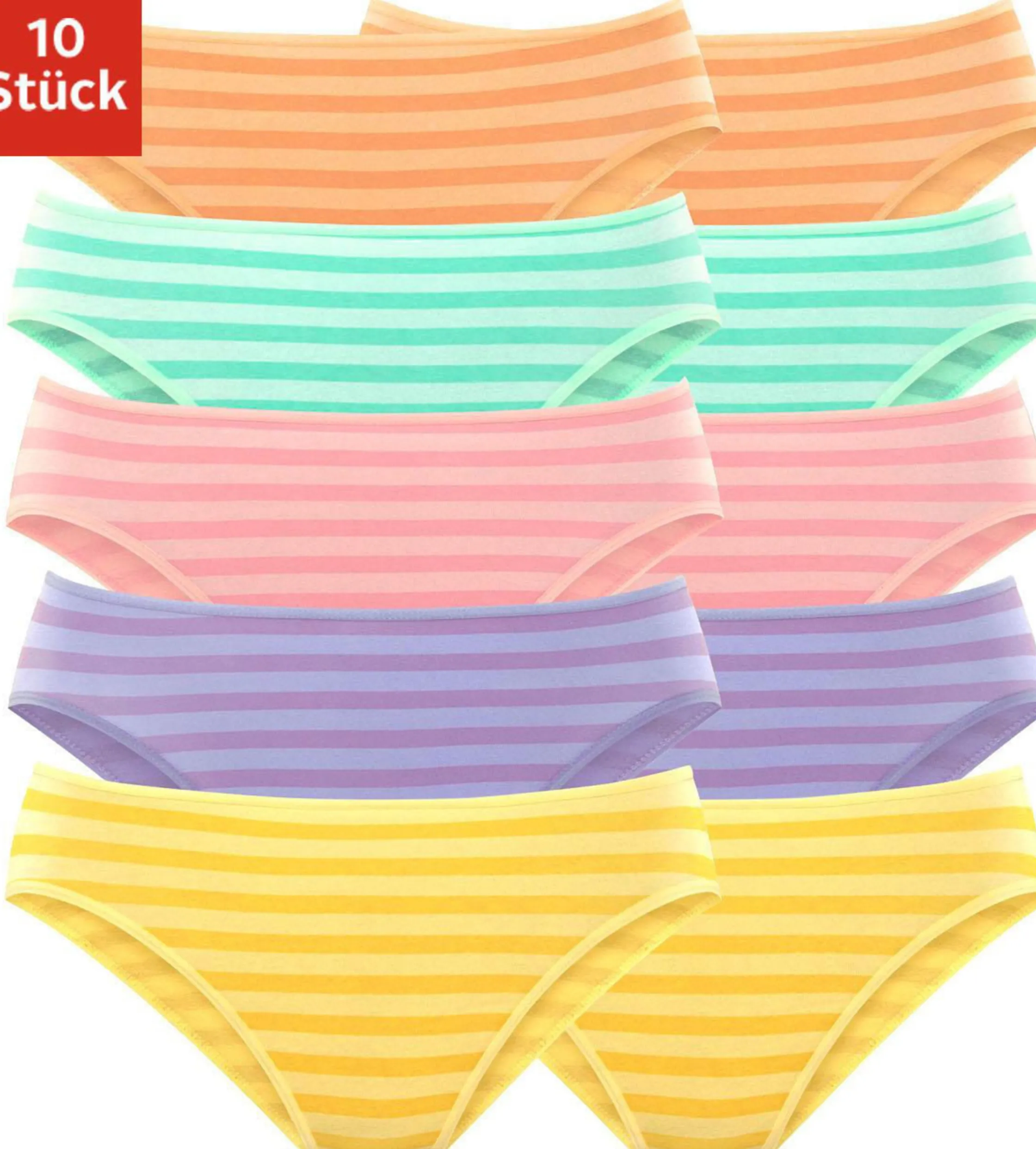 Unterhosen|petite fleur Bikinislip orange,grün,rosa,lila,gelb
