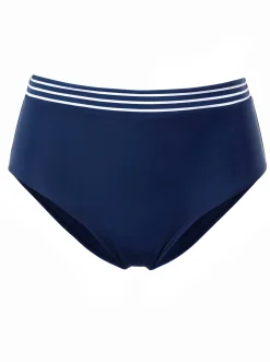 Bikinis|feel good Bikini-Slip marine-weiß