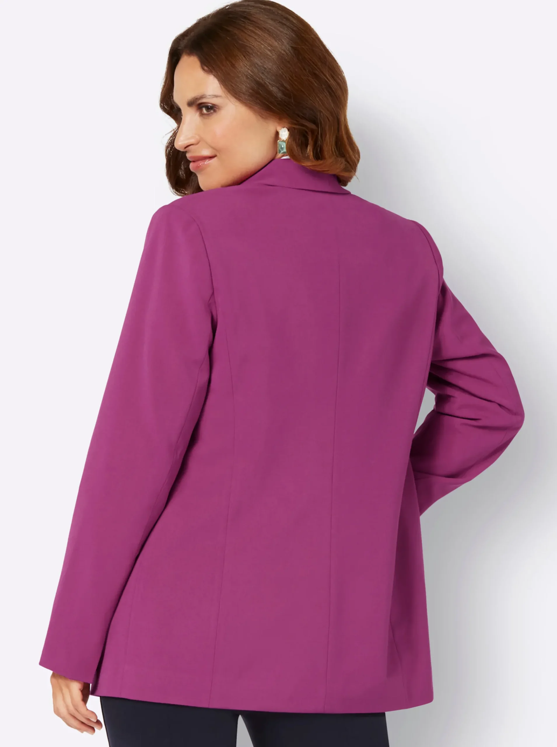 Blazer| Blazer in langer Form magenta