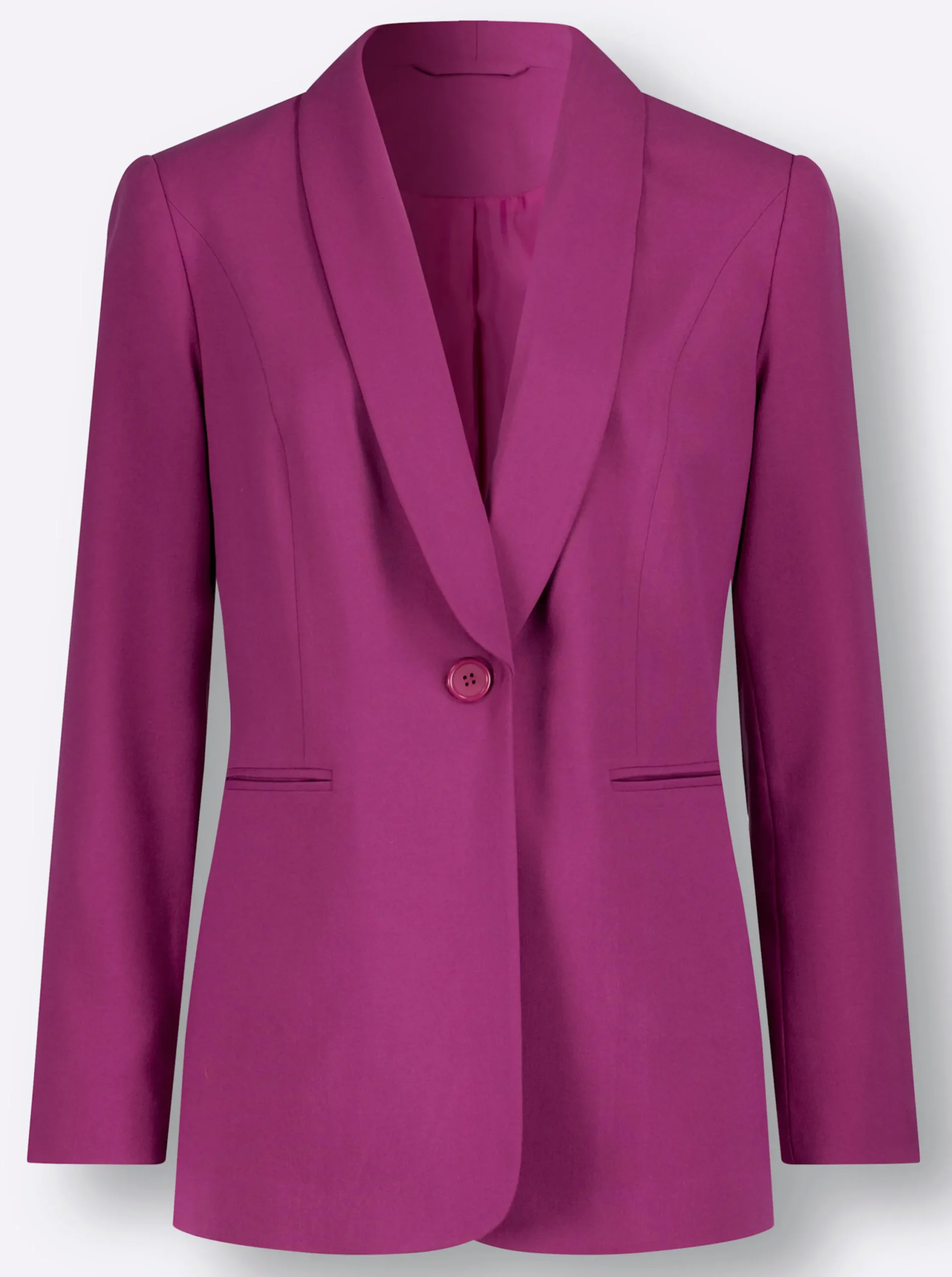 Blazer| Blazer in langer Form magenta