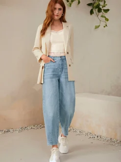 Blazer| Blazer in offener Form champagner