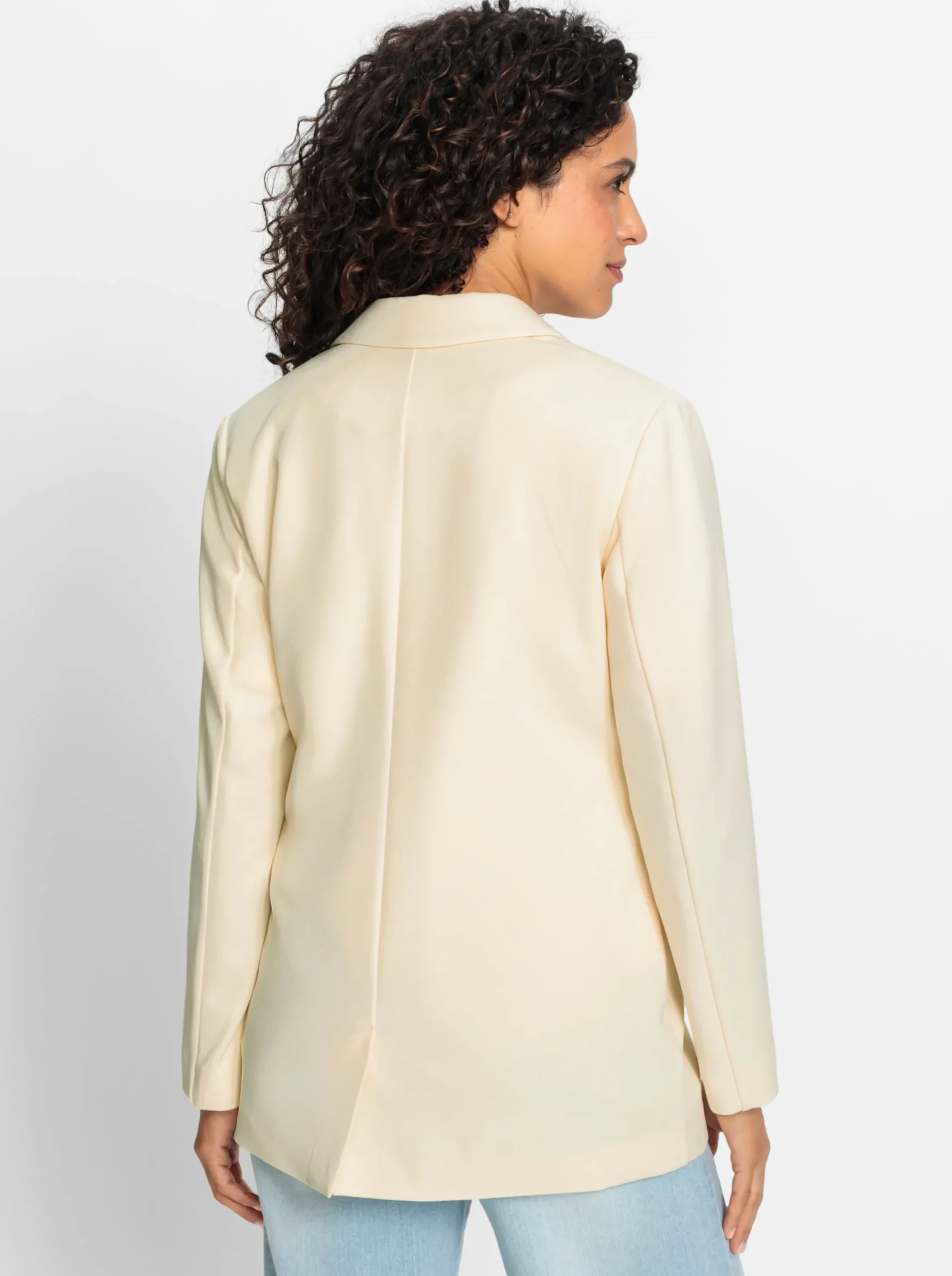 Blazer| Blazer in offener Form champagner