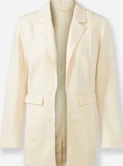 Blazer| Blazer in offener Form champagner