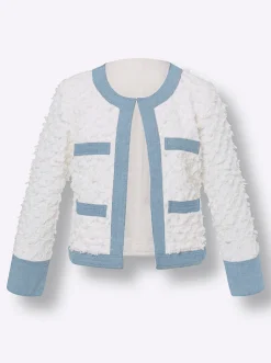 Blazer|heine Blazer mit Jeans-Akzenten weiß