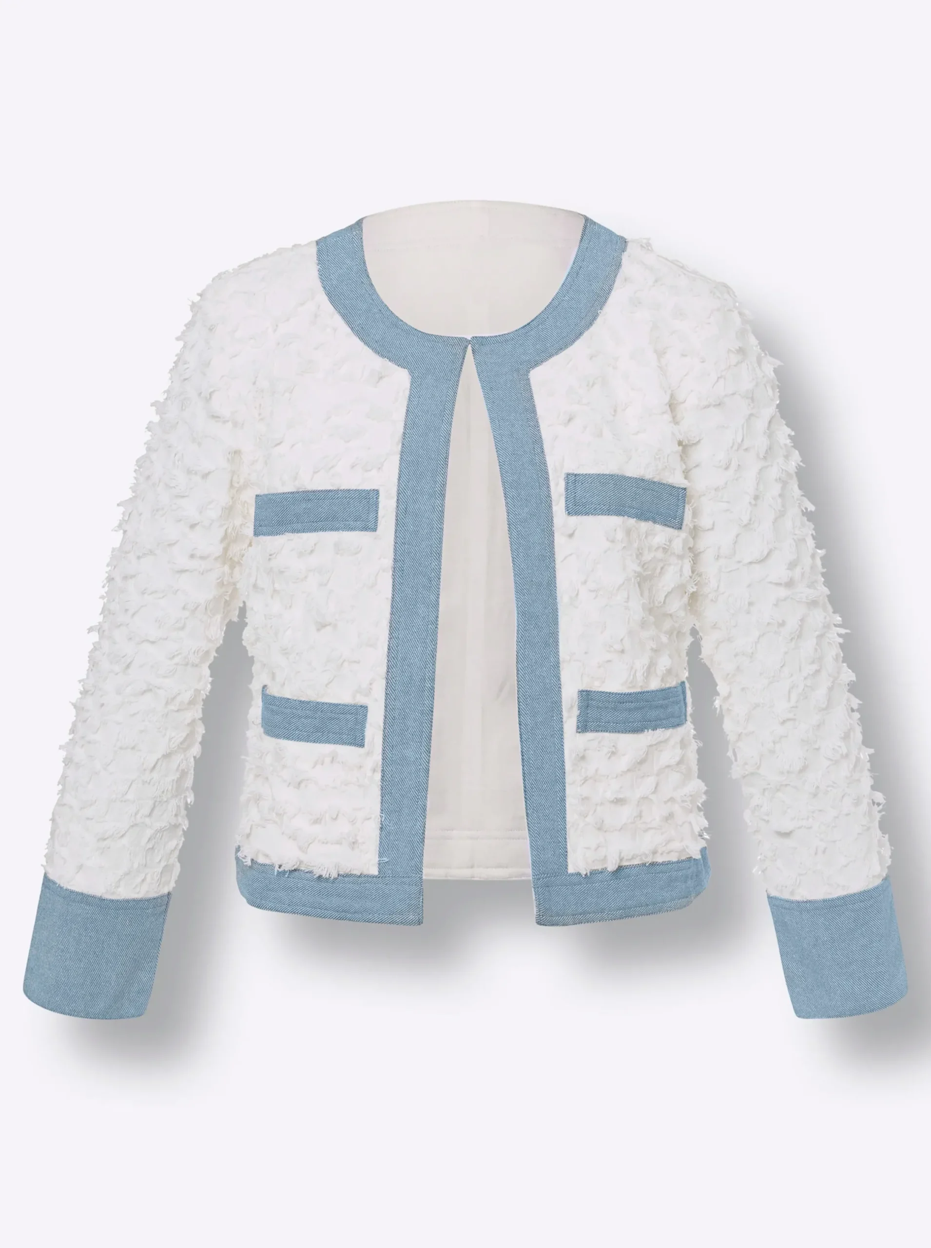 Blazer|heine Blazer mit Jeans-Akzenten weiß