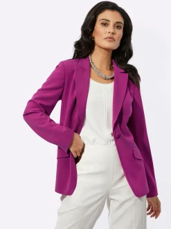 Blazer| Blazer mit Knopfverschluss magenta