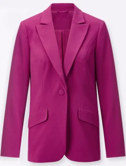 Blazer| Blazer mit Knopfverschluss magenta