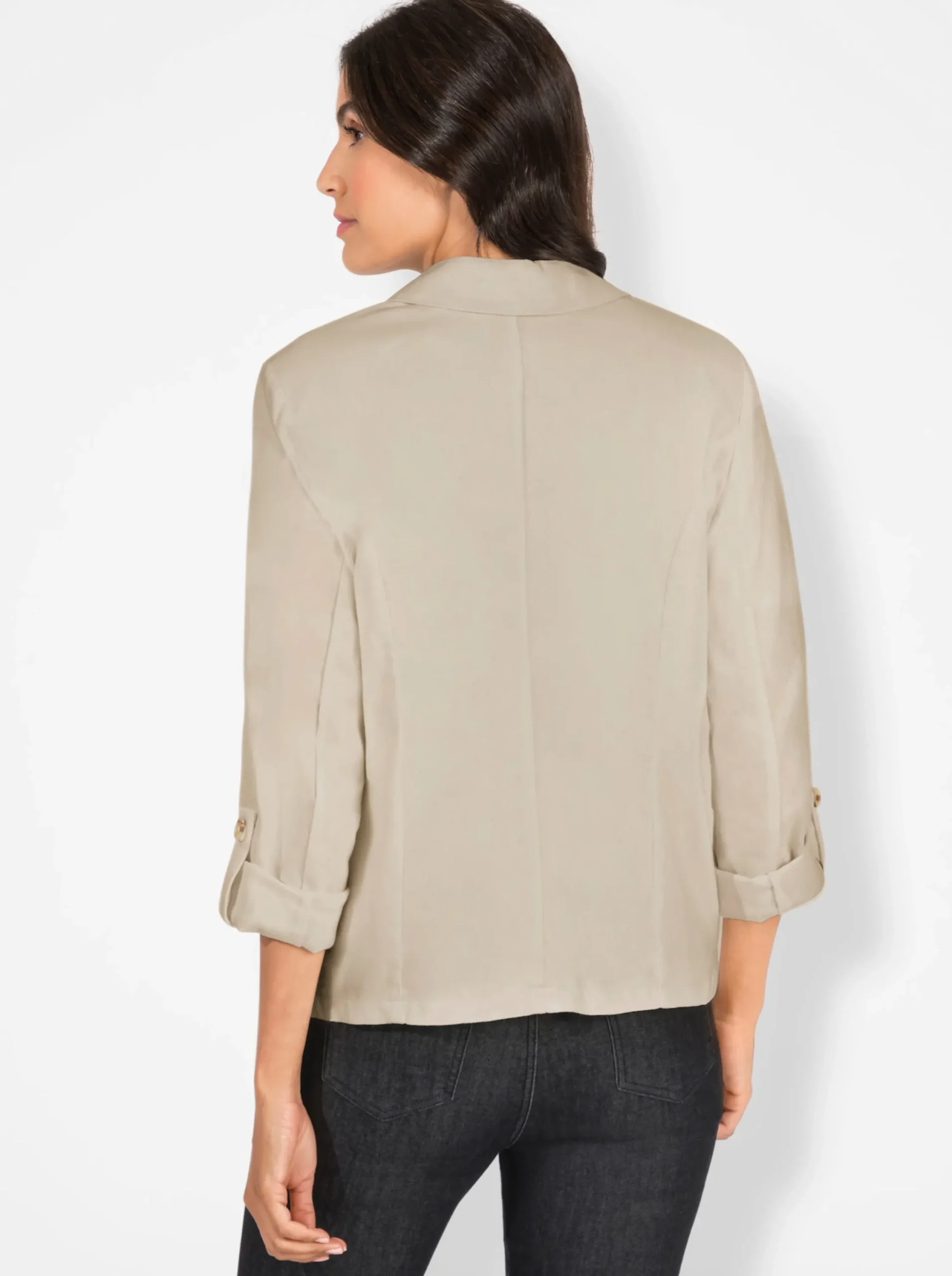 Blazer| Blazer mit Knöpfen in Horn-Optik sand