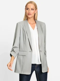 Blazer|heine Blazer mit Schalkragen hellgrau