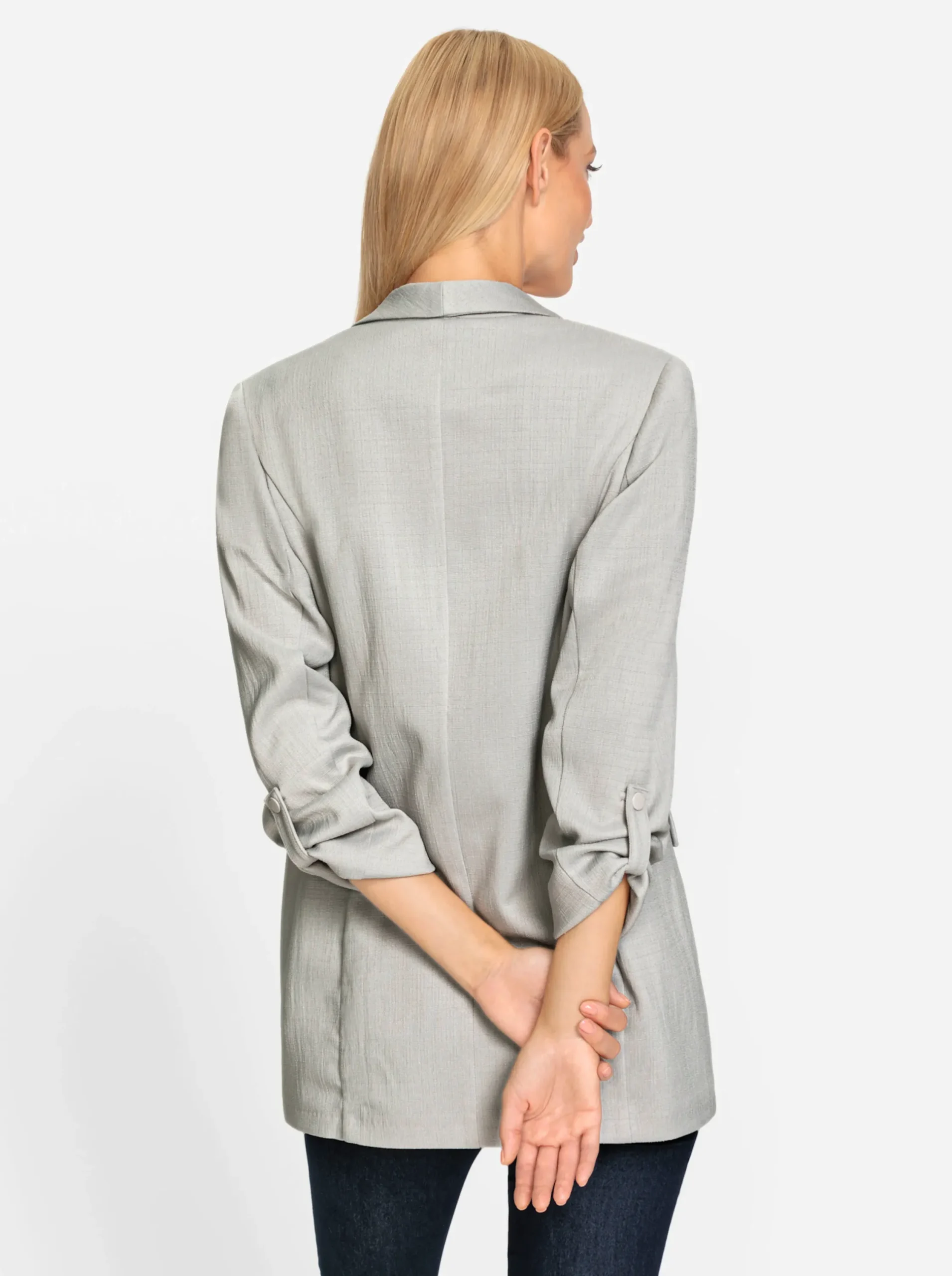 Blazer|heine Blazer mit Schalkragen hellgrau