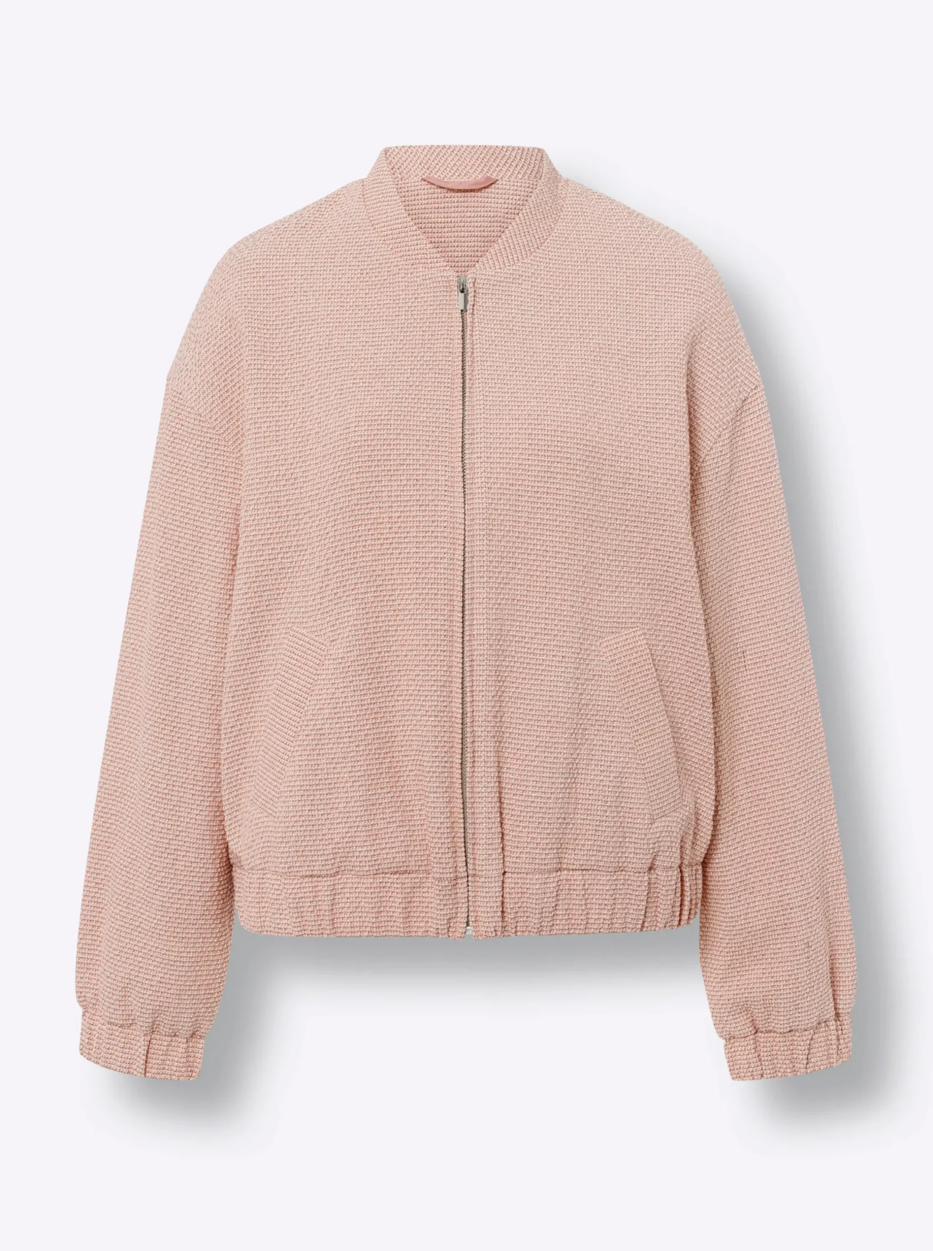 Blazer|heine Blousonjacke in Bouclé-Qualität champagner-rosenquarz-meliert