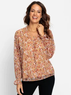 Blusen| Bluse schlamm-papaya-bedruckt