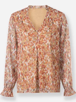 Blusen| Bluse schlamm-papaya-bedruckt