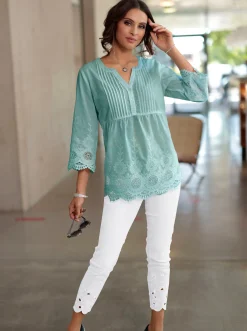 Blusen| Bluse kalkmint