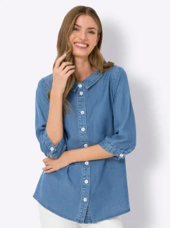 Blusen|heine Bluse blue-bleached