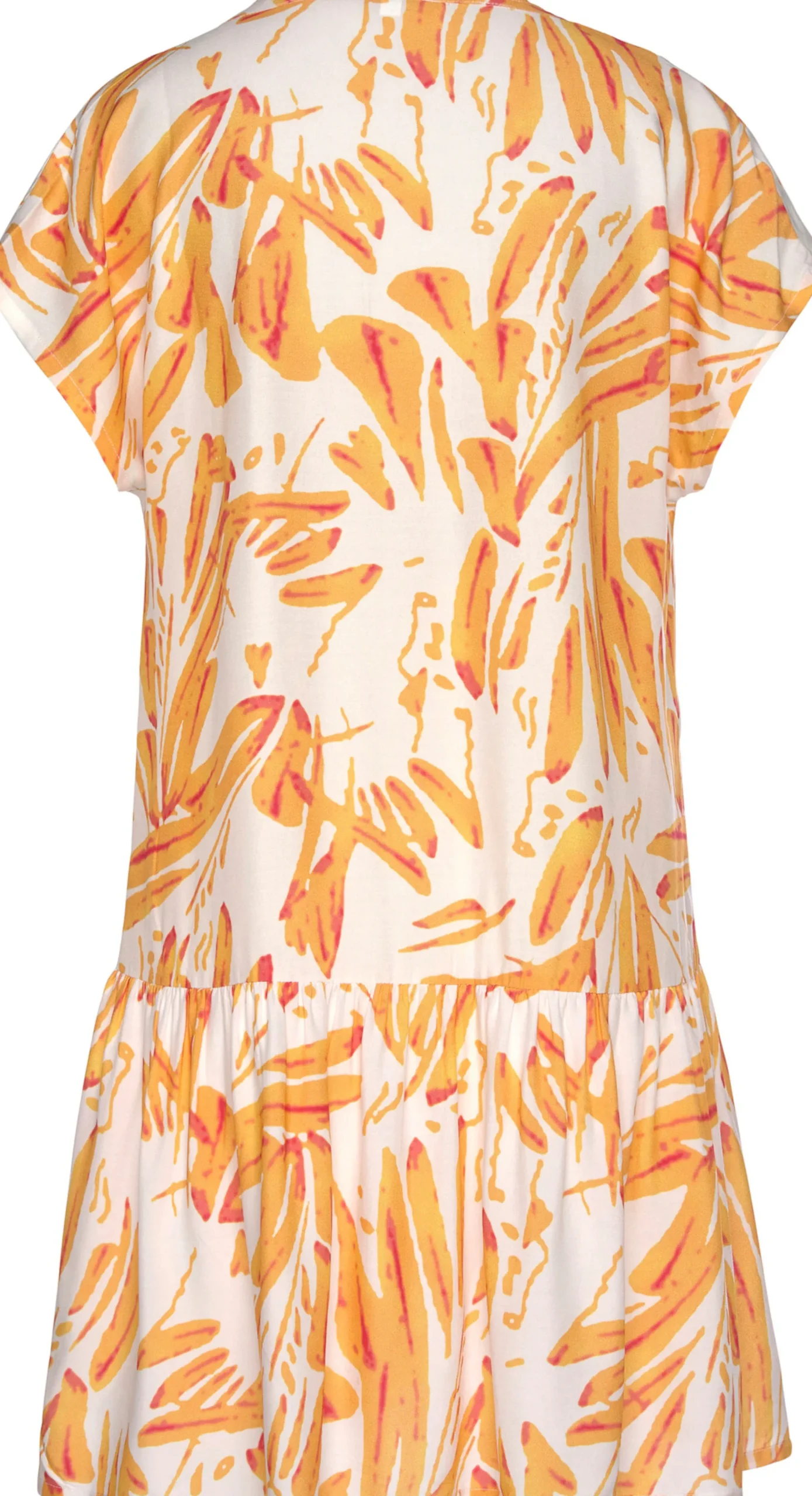 Kleider|s.Oliver Blusenkleid orange-creme-bedruckt