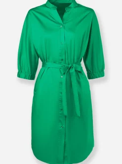 Kleider|heine Blusenkleid mit Gürtel grasgrün