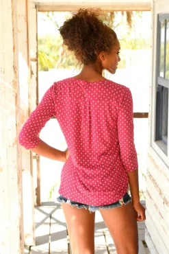 Blusen|LASCANA Blusenshirt beere