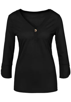 Strandmode|Shirts|LASCANA Blusenshirt schwarz