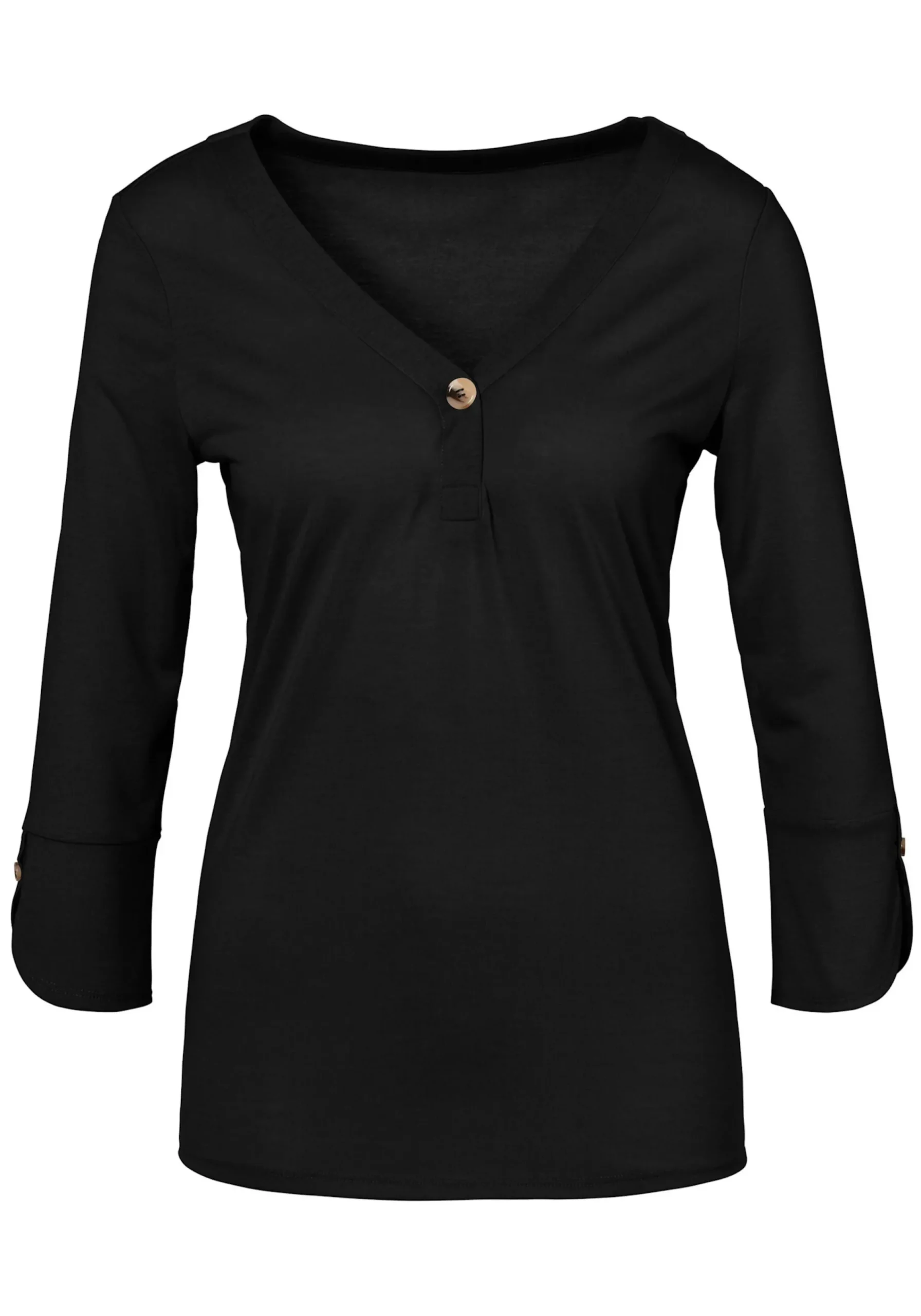 Strandmode|Shirts|LASCANA Blusenshirt schwarz