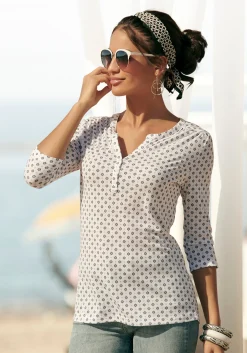 Strandmode|Blusen|LASCANA Blusenshirt offwhite