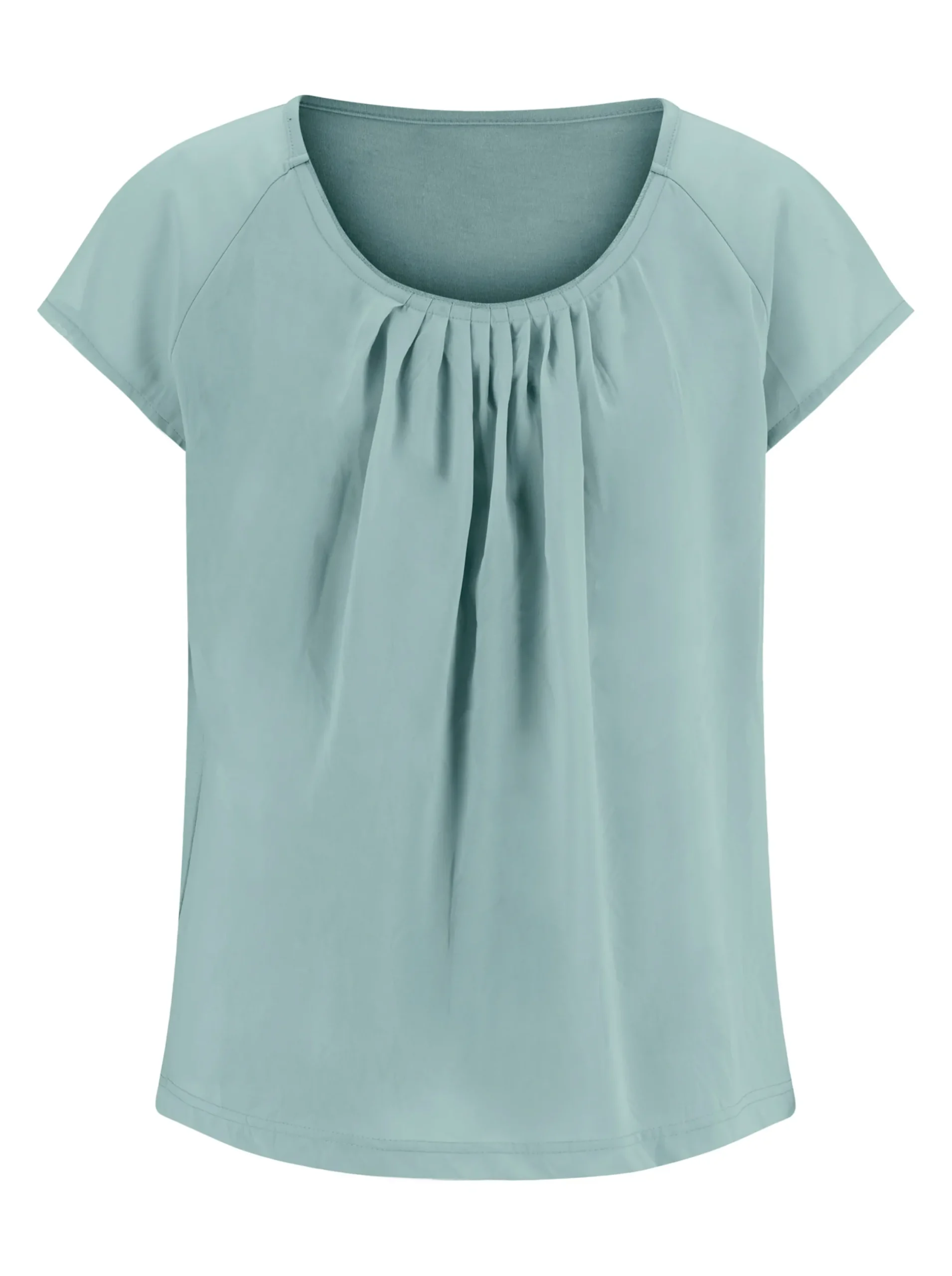 Basics|Blusen| Blusenshirt im Material-Mix mint