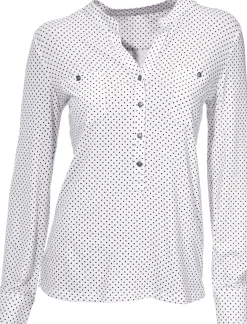 Basics|heine Blusenshirt mit Brusttaschen weiß