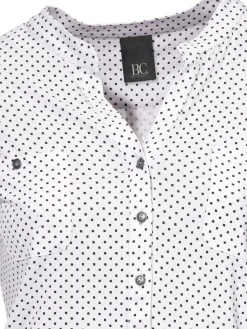 Basics|heine Blusenshirt mit Brusttaschen weiß