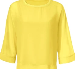 Basics|Blusen|heine Blusenshirt mit Fledermausärmeln gelb