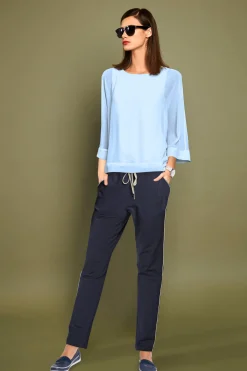 Strandmode|Basics|heine Blusenshirt mit Fledermausärmeln bleu