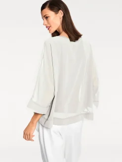 Strandmode|Blusen|heine Blusenshirt mit Fledermausärmeln ecru