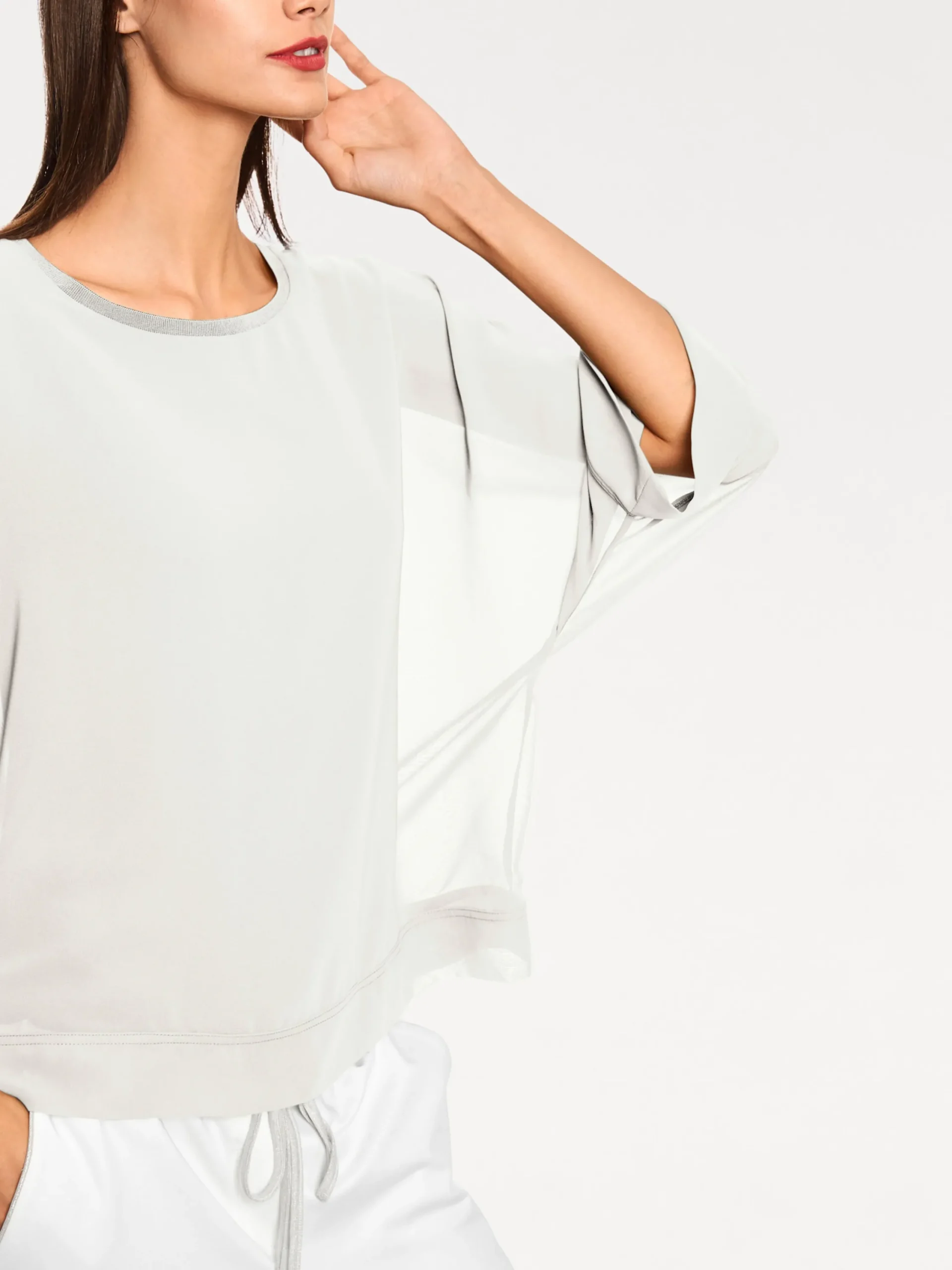 Strandmode|Blusen|heine Blusenshirt mit Fledermausärmeln ecru