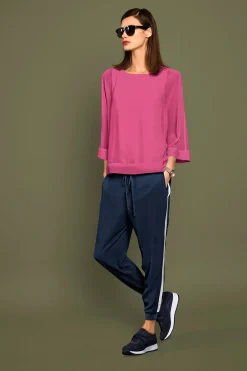 Basics|Blusen|heine Blusenshirt mit Fledermausärmeln pink