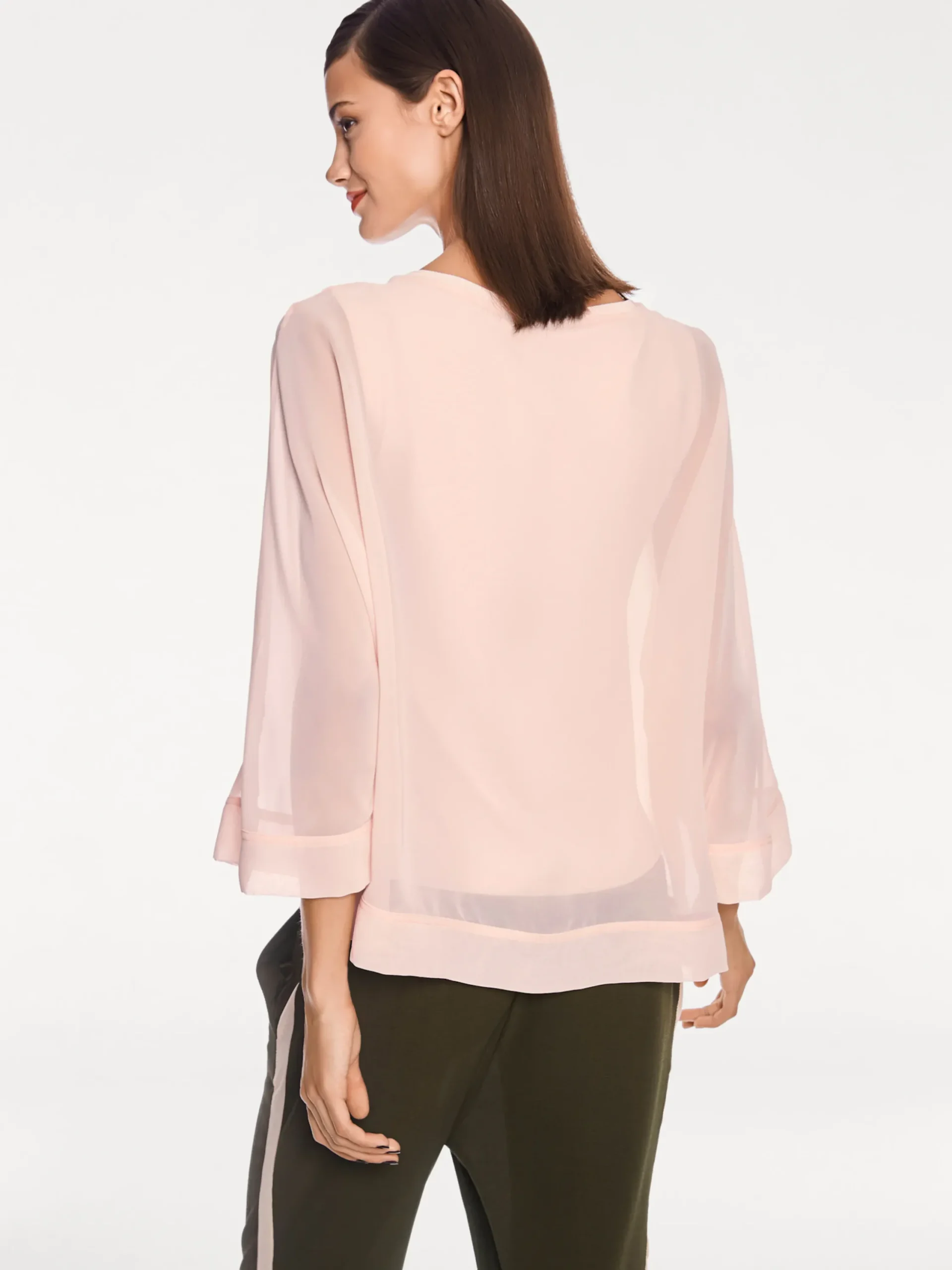 Strandmode|Blusen|heine Blusenshirt mit Fledermausärmeln puder