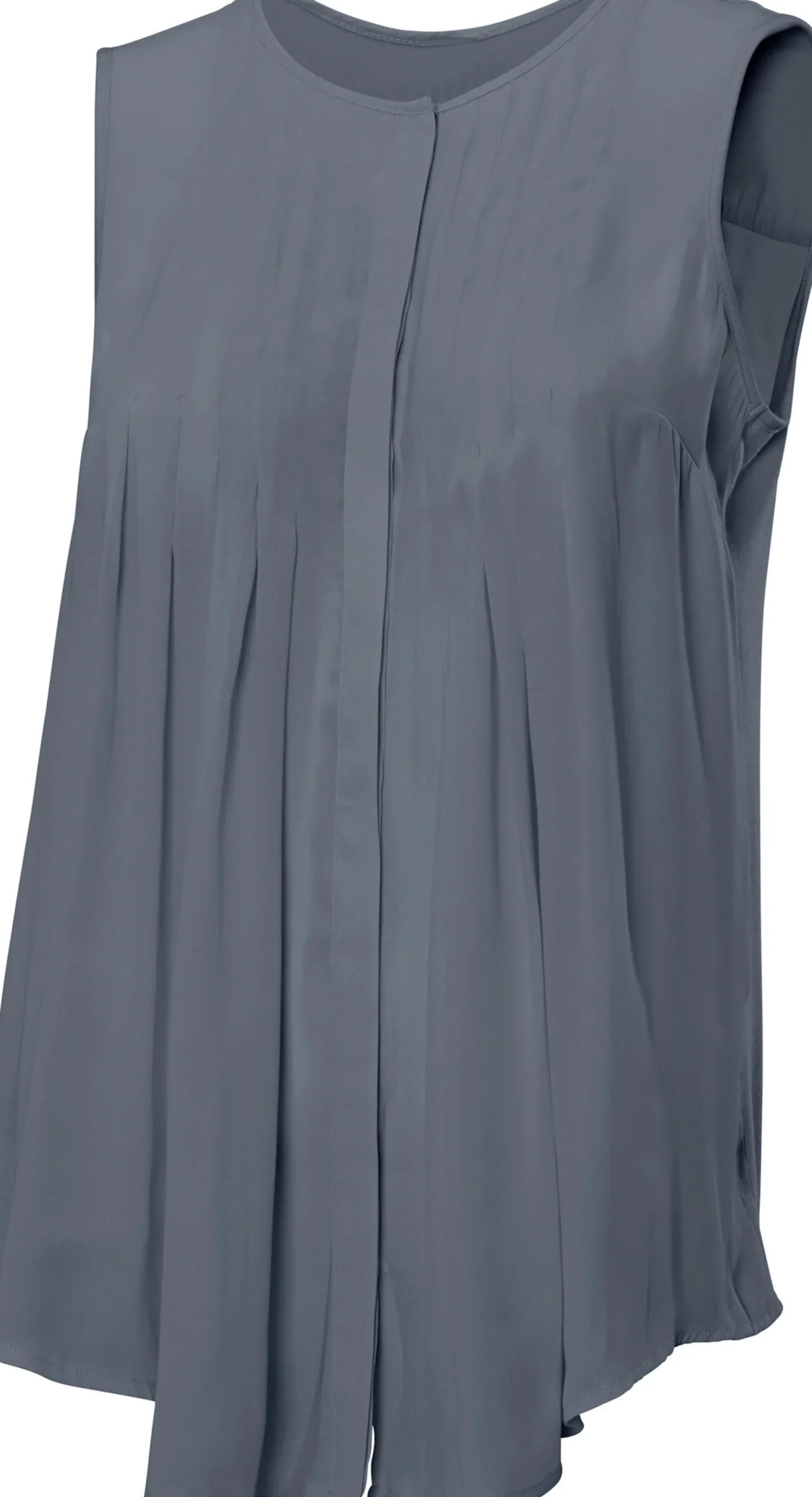 Strandmode|Basics|heine Blusenshirt mit Knopfleiste rauchblau