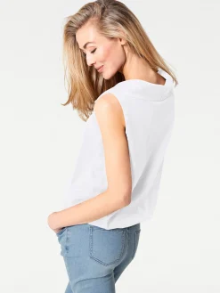 Strandmode|Shirts|heine Blusentop weiß