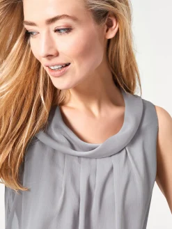 Strandmode|Shirts|heine Blusentop grau